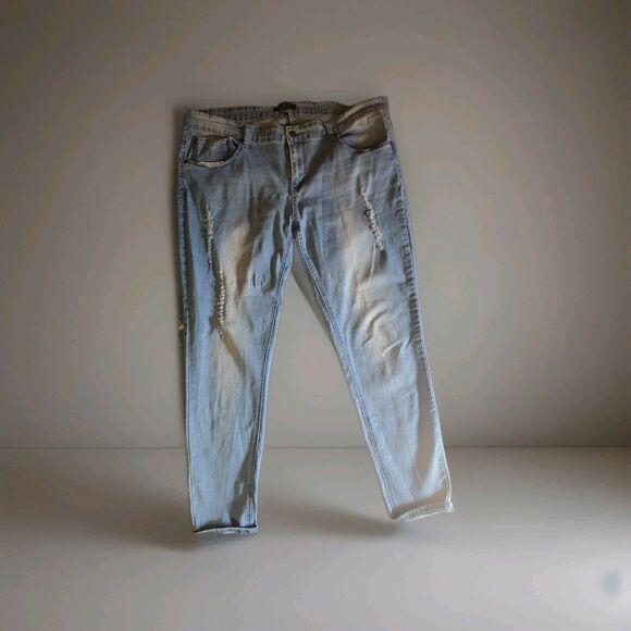 Bee & Ceci Women's Size 16 Blue Skinny Medium Wash Cotton Blend Stretch Jeans - Picture 1 of 4